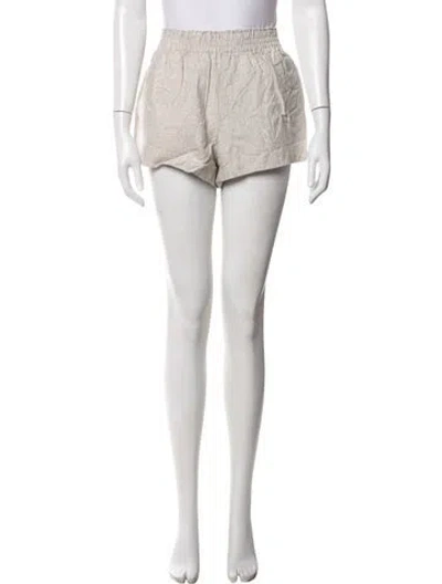 Pre-owned Reformation Linen Mini Shorts In Neutrals