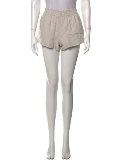 Pre-owned Reformation Linen Mini Shorts In Neutrals