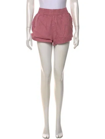 Pre-owned Reformation Linen Mini Shorts In Pink