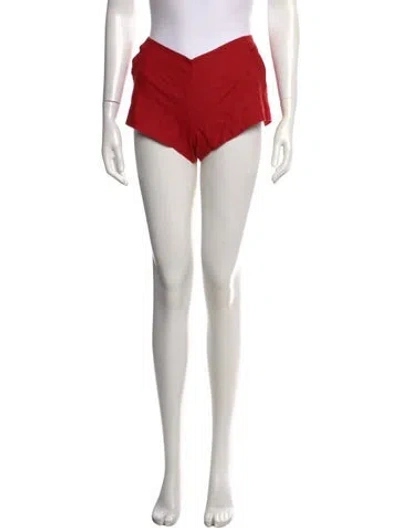 Pre-owned Reformation Linen Mini Shorts In Red