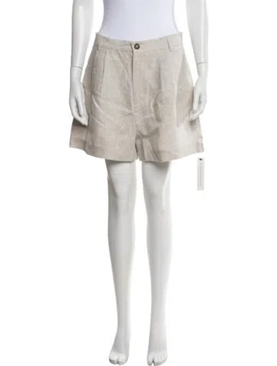 Pre-owned Reformation Linen Mini Shorts W/ Tags In Neutral