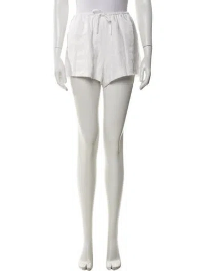 Pre-owned Reformation Linen Mini Shorts W/ Tags In White
