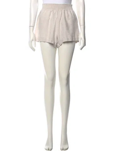 Pre-owned Reformation Linen Mini Shorts In White
