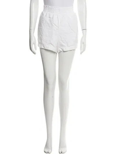 Pre-owned Reformation Linen Mini Shorts In White