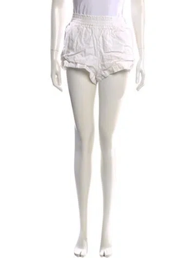 Pre-owned Reformation Linen Mini Shorts In White