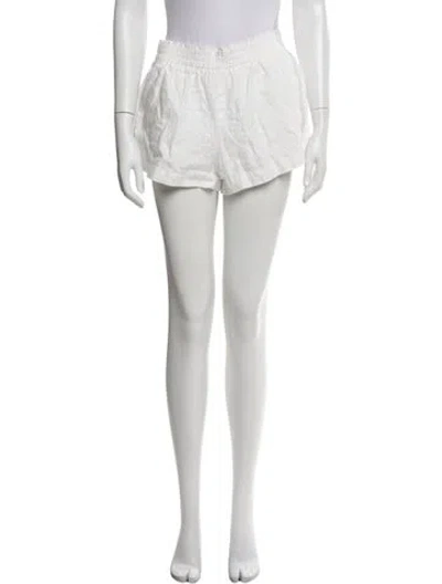 Pre-owned Reformation Linen Mini Shorts In White