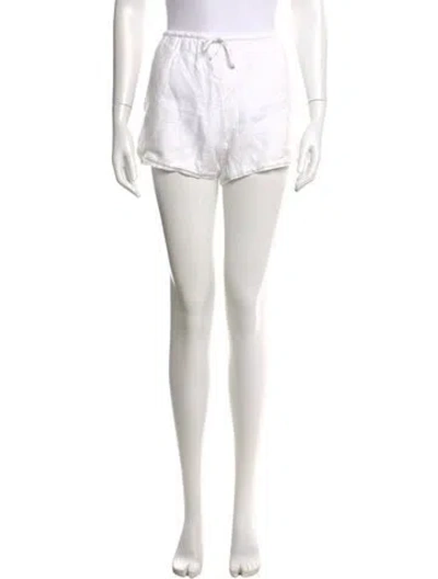 Pre-owned Reformation Linen Mini Shorts In White
