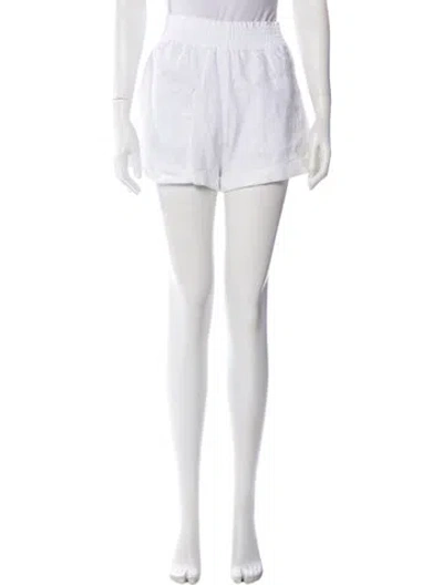 Pre-owned Reformation Linen Mini Shorts In White