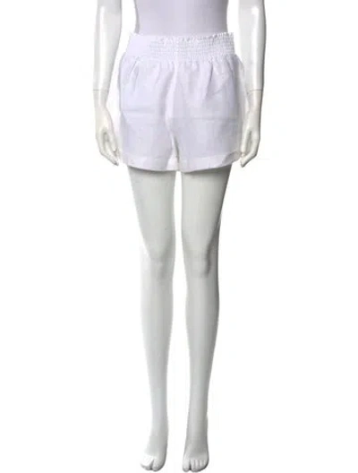 Pre-owned Reformation Linen Mini Shorts In White