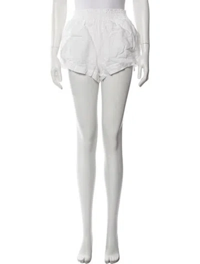 Pre-owned Reformation Linen Mini Shorts In White