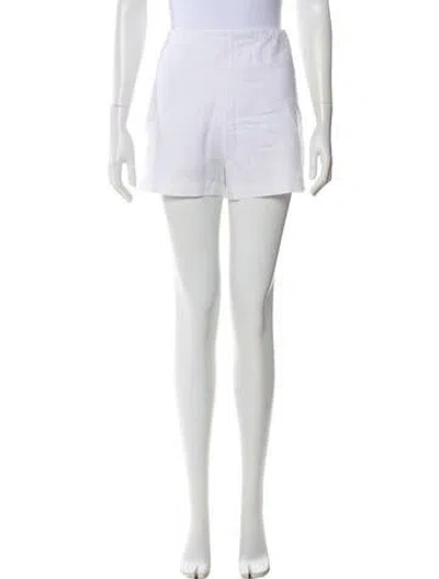 Pre-owned Reformation Linen Mini Shorts In White