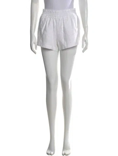 Pre-owned Reformation Linen Mini Shorts In White