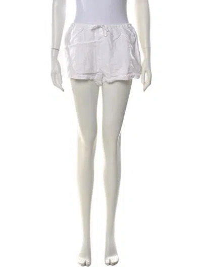 Pre-owned Reformation Linen Mini Shorts In White