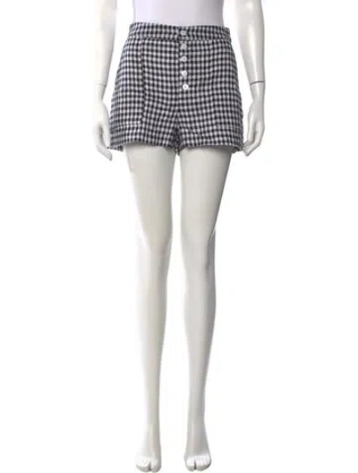 Pre-owned Reformation Linen Mini Shorts In White