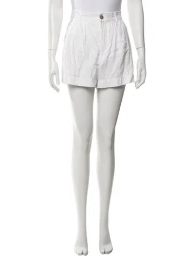 Pre-owned Reformation Linen Mini Shorts In White