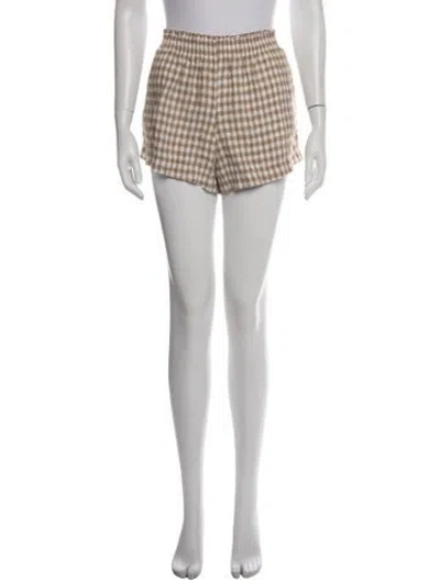 Pre-owned Reformation Linen Mini Shorts In White