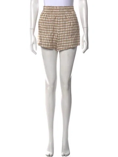 Pre-owned Reformation Linen Mini Shorts In White