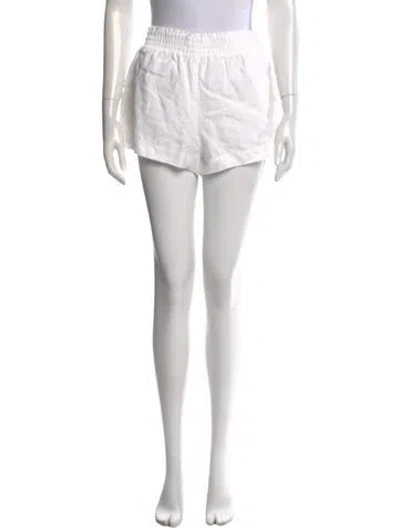 Pre-owned Reformation Linen Mini Shorts In White