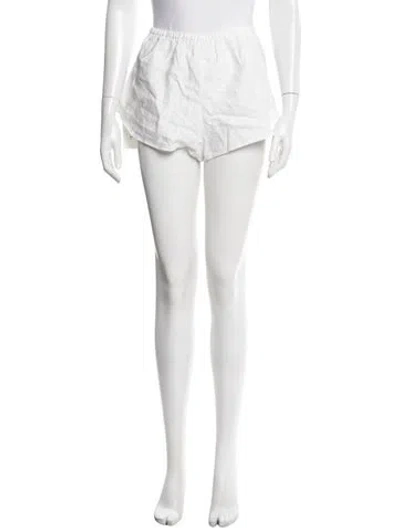 Pre-owned Reformation Linen Mini Shorts In White
