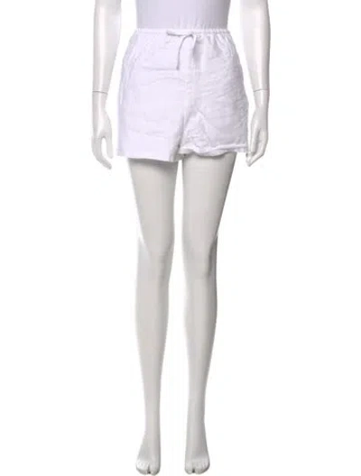 Pre-owned Reformation Linen Mini Shorts In White