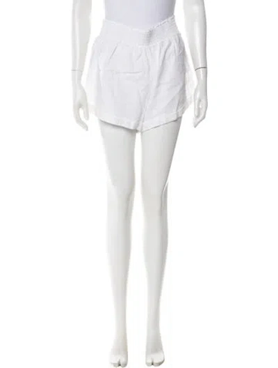 Pre-owned Reformation Linen Mini Shorts In White