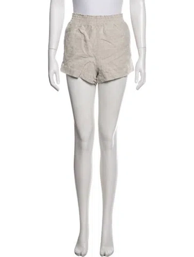 Pre-owned Reformation Linen Mini Shorts In White