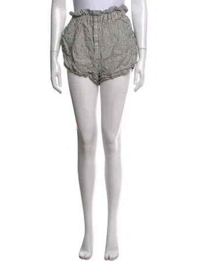 Pre-owned Reformation Linen Mini Shorts In White