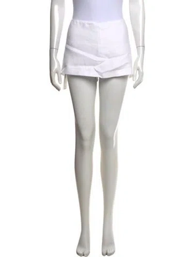 Pre-owned Reformation Linen Mini Shorts In White