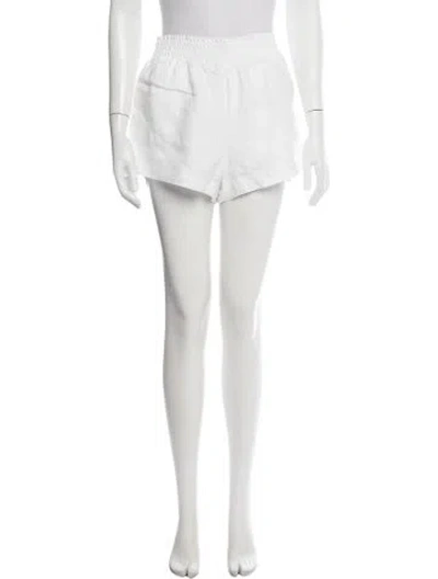 Pre-owned Reformation Linen Mini Shorts In White