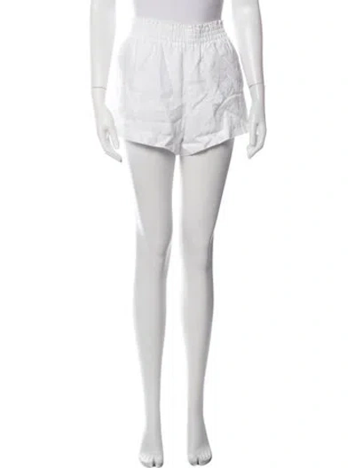 Pre-owned Reformation Linen Mini Shorts In White