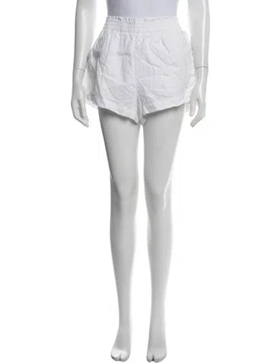 Pre-owned Reformation Linen Mini Shorts In White