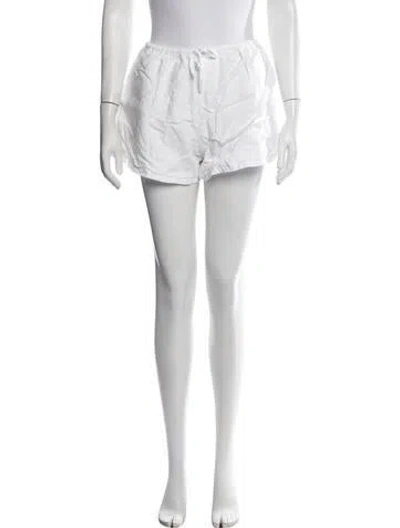 Pre-owned Reformation Linen Mini Shorts In White