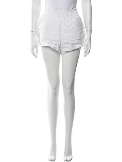 Pre-owned Reformation Linen Mini Shorts In White