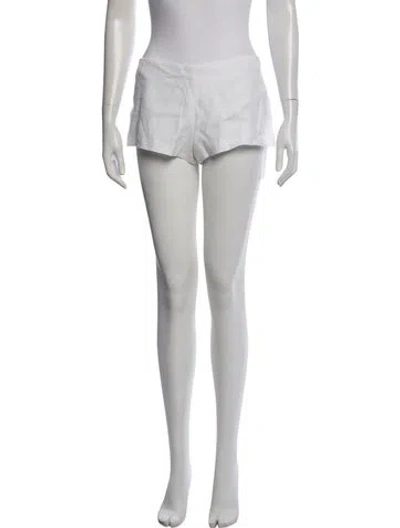 Pre-owned Reformation Linen Mini Shorts In White
