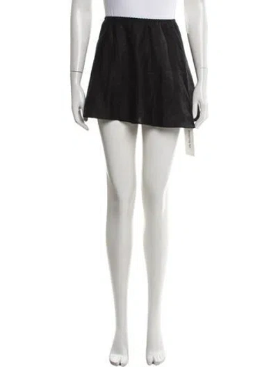Pre-owned Reformation Linen Mini Skirt In Black