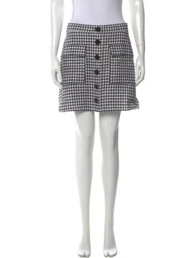 Pre-owned Reformation Linen Mini Skirt In Black