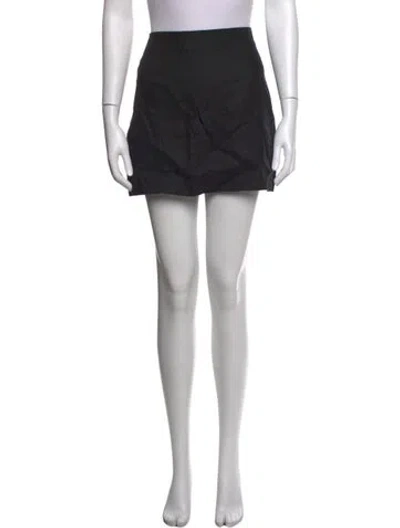 Pre-owned Reformation Linen Mini Skirt In Black