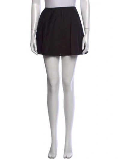 Pre-owned Reformation Linen Mini Skirt In Black