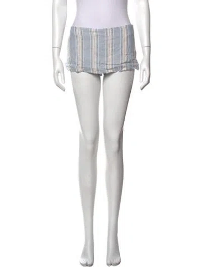 Pre-owned Reformation Linen Mini Skirt In Black