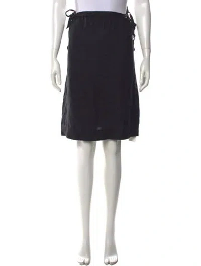 Pre-owned Reformation Linen Mini Skirt In Black