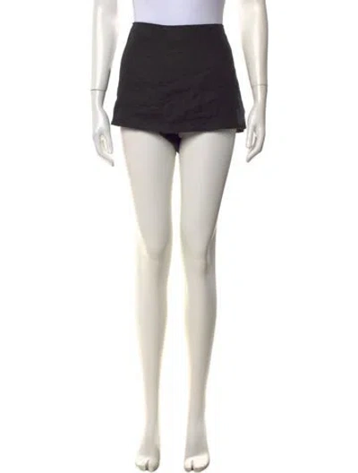 Pre-owned Reformation Linen Mini Skirt In Black