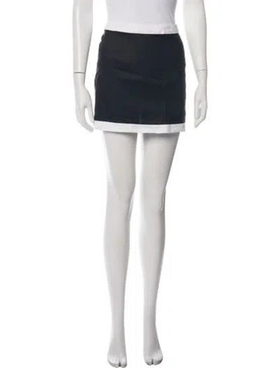 Pre-owned Reformation Linen Mini Skirt In Black