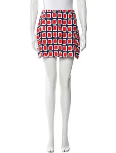 Pre-owned Reformation Linen Mini Skirt In Blue