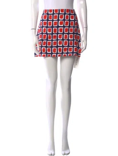 Pre-owned Reformation Linen Mini Skirt In Blue