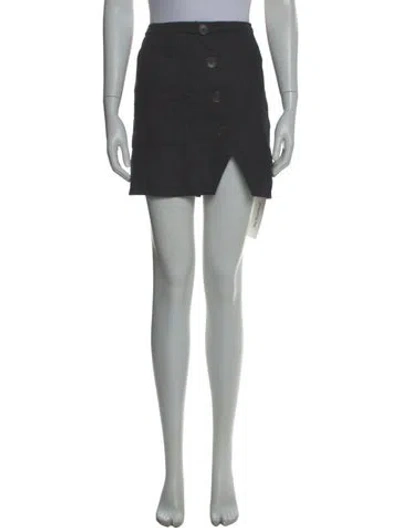 Pre-owned Reformation Linen Mini Skirt In Gray