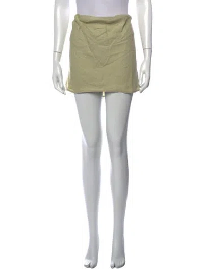 Pre-owned Reformation Linen Mini Skirt In Green