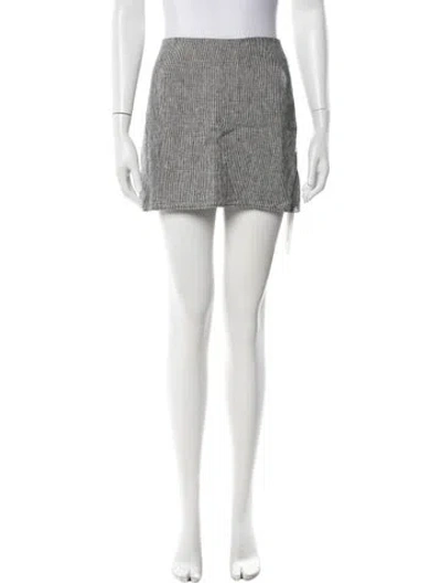 Pre-owned Reformation Linen Mini Skirt In Grey