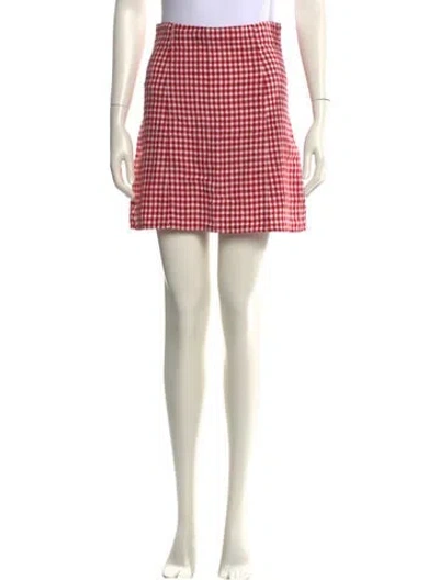 Pre-owned Reformation Linen Mini Skirt In Multi