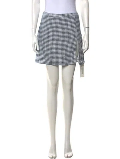 Pre-owned Reformation Linen Mini Skirt In Multicolor