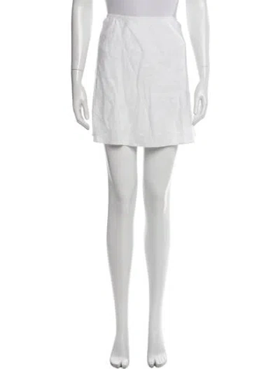 Pre-owned Reformation Linen Mini Skirt In Neutral